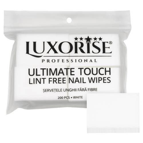 Servetele Unghii Ultimate Touch LUXORISE - Strat Dublu - 200 buc - Alb