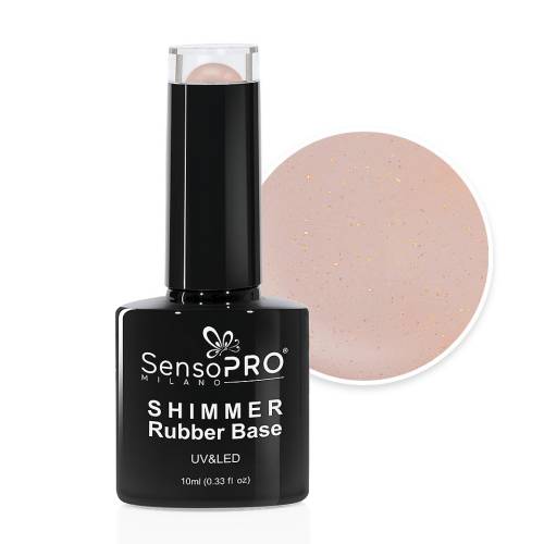 Shimmer Rubber Base SensoPRO Milano - #25 French Vanille - 10ml