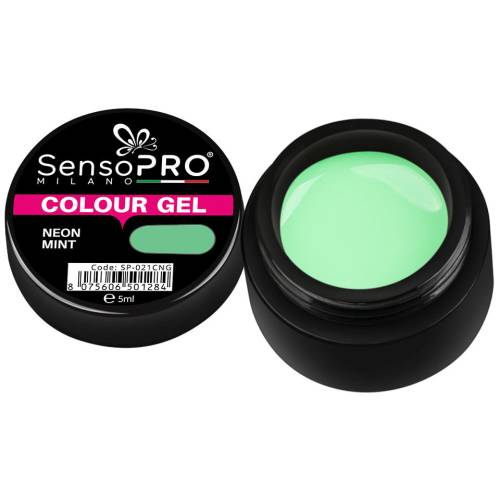 Gel UV Colorat Neon Mint 5ml - SensoPRO Milano