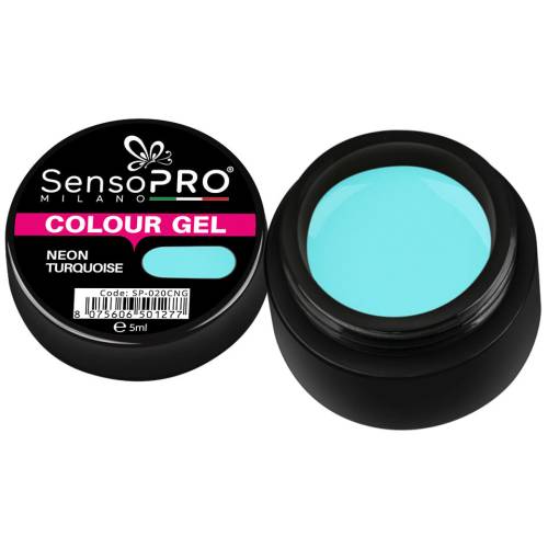 Gel UV Colorat Neon Turquoise 5ml - SensoPRO Milano