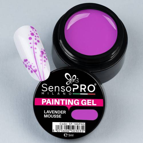 Gel UV Pictura Unghii Lavender Mousse 5ml - SensoPRO Milano
