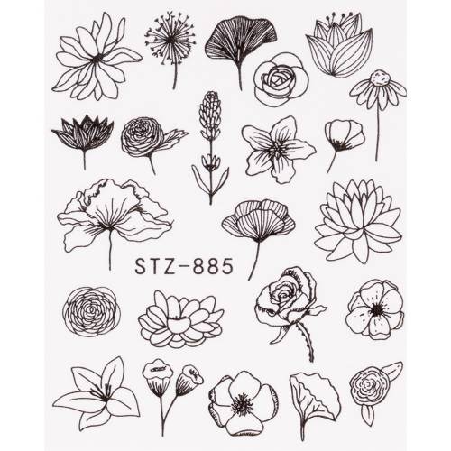 Tatuaj Unghii LUXORISE Simple Flower Fantasy - STZ-885