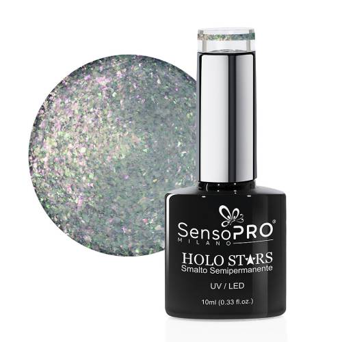 Oja Semipermanenta Holo Stars SensoPRO Milano 10ml - Purple Particles #08