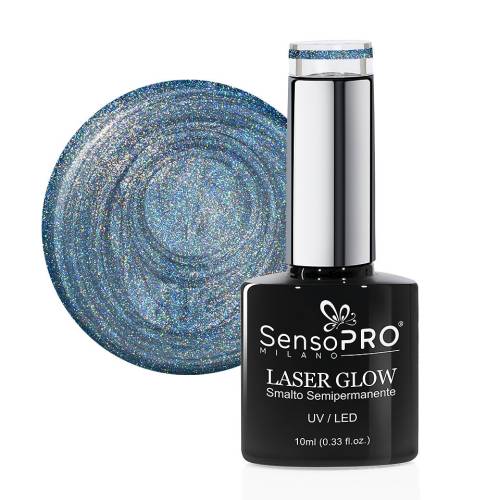 Oja Semipermanenta Holografica Laser Glow SensoPRO Milano 10ml - Sapphire Grace #06